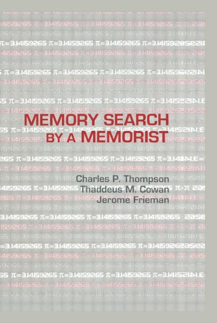 Front cover_Memory Search By A Memorist