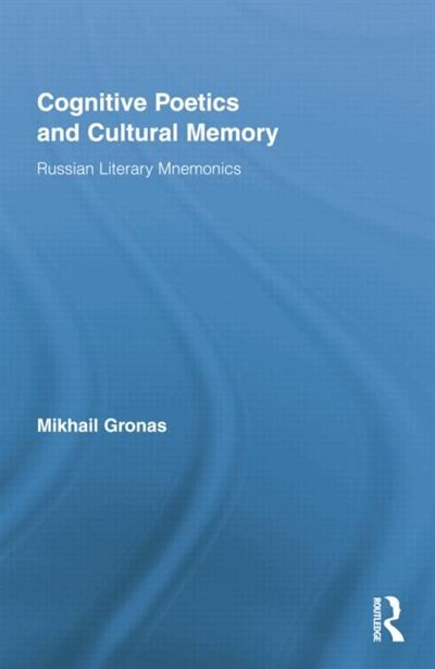 Couverture_Cognitive Poetics And Cultural Memory