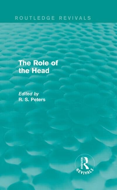 Couverture_The Role of the Head (Routledge Revivals)