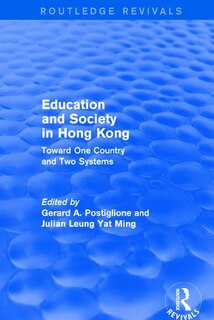 Front cover_Education And Society In Hong Kong