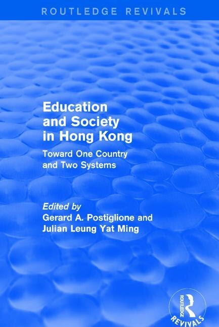 Front cover_Education And Society In Hong Kong