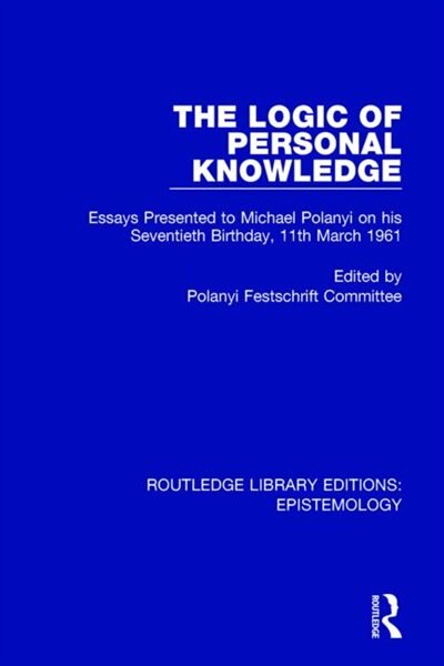 Front cover_The Logic of Personal Knowledge