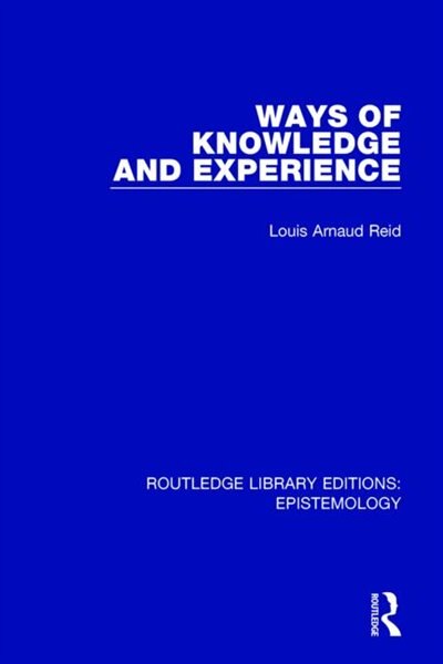 Front cover_Ways Of Knowledge And Experience