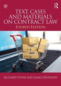 Couverture_Text, Cases And Materials On Contract Law