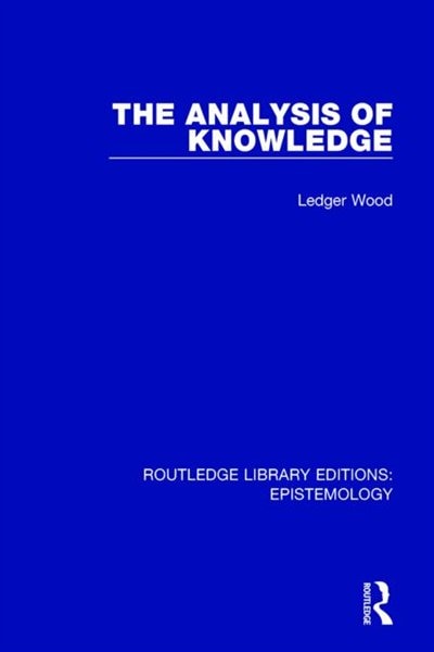 Couverture_The Analysis Of Knowledge