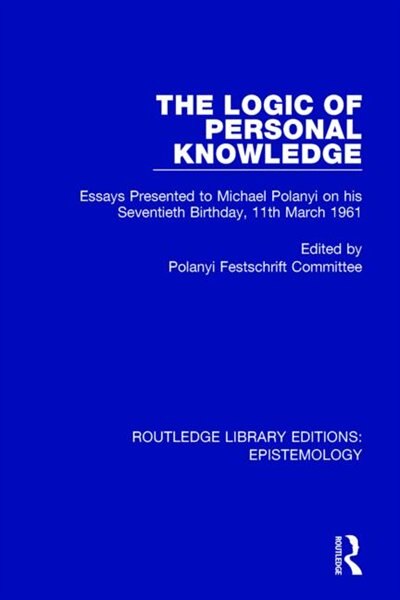 Front cover_Logic of Personal Knowledge
