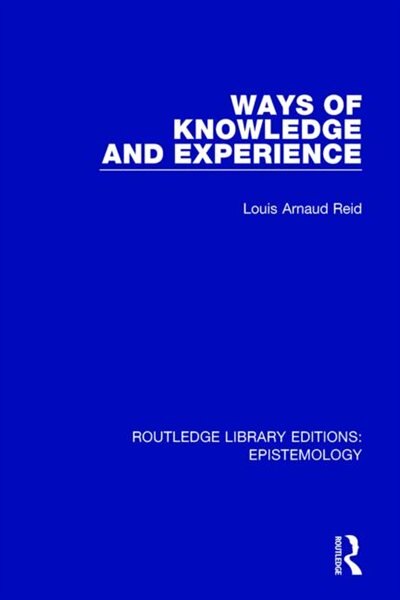 Front cover_Ways Of Knowledge And Experience