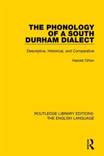 Couverture_The Phonology of a South Durham Dialect