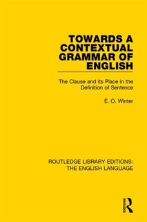 Front cover_Towards A Contextual Grammar Of English