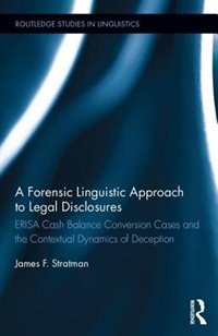 Front cover_A Forensic Linguistic Approach To Legal Disclosures