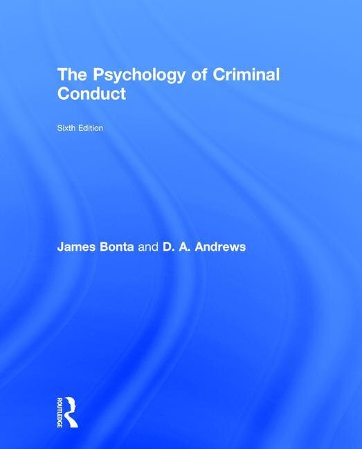 Front cover_The Psychology Of Criminal Conduct