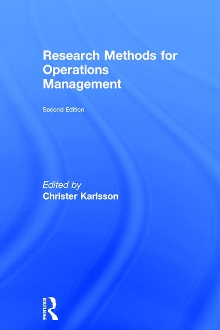 Couverture_Research Methods For Operations Management