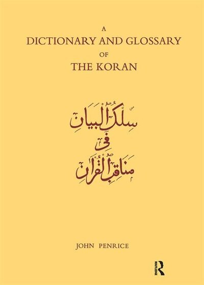 Front cover_Dictionary And Glossary Of The Koran