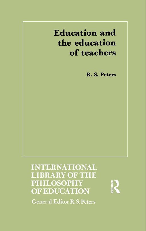 Couverture_Education And The Education Of Teachers