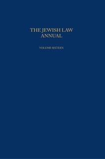 Front cover_The Jewish Law Annual Volume 16