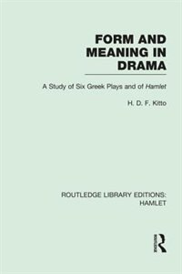 Couverture_Form And Meaning In Drama