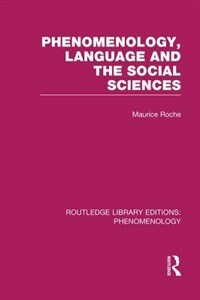 Front cover_Phenomenology, Language And The Social Sciences