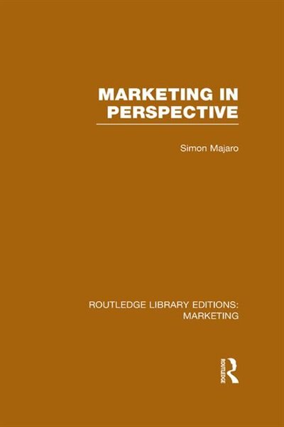 Front cover_Marketing In Perspective (rle Marketing)