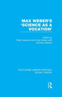 Couverture_Max Weber's 'Science as a Vocation'