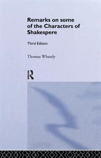 Front cover_Remarks on Some of the Characters of Shakespeare