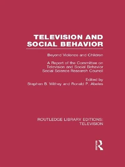 Front cover_Television and Social Behavior