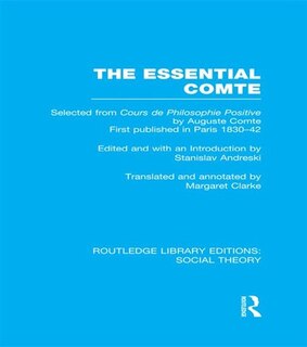 Front cover_The Essential Comte (rle Social Theory)