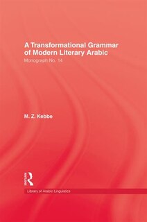 Front cover_Transformational Grammar Of Modern Literary Arabic