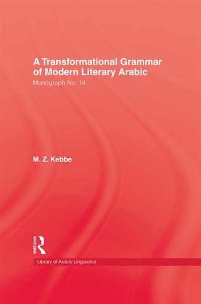 Front cover_Transformational Grammar Of Modern Literary Arabic