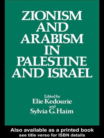 Front cover_Zionism And Arabism In Palestine And Israel