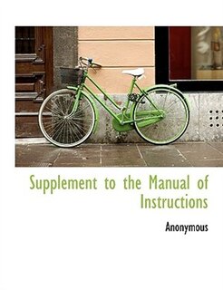 Couverture_Supplement To The Manual Of Instructions