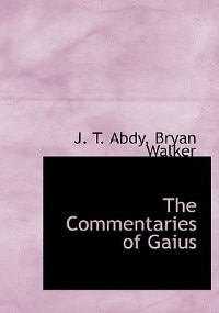 Couverture_The Commentaries Of Gaius