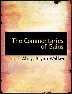 Front cover_The Commentaries Of Gaius