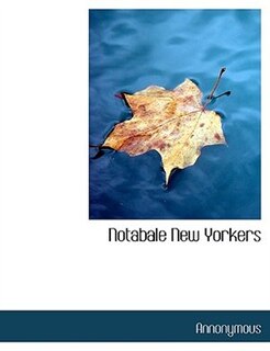 Front cover_Notabale New Yorkers