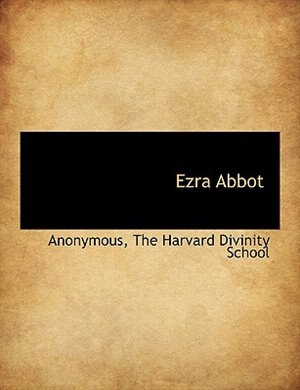 Front cover_Ezra Abbot