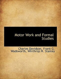 Couverture_Motor Work And Formal Studies