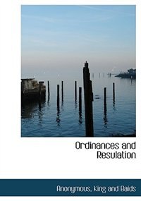 Couverture_Ordinances And Resulation
