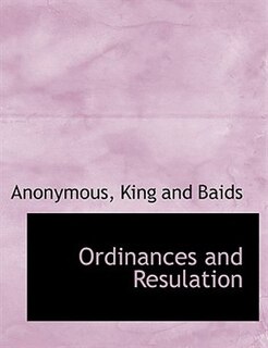 Front cover_Ordinances and Resulation
