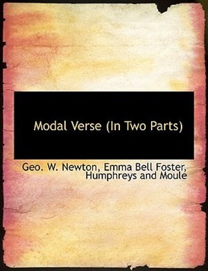 Front cover_Modal Verse (In Two Parts)