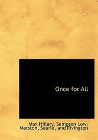 Front cover_Once for All