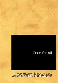 Front cover_Once for All