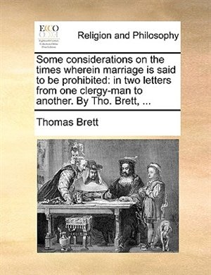 Couverture_Some considerations on the times wherein marriage is said to be prohibited