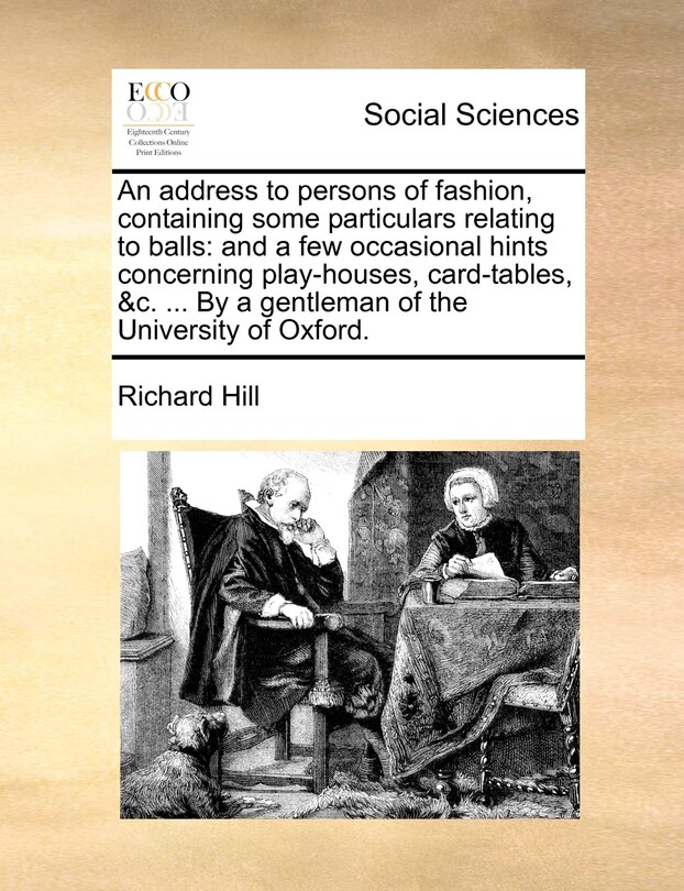 Front cover_An Address to Persons of Fashion, Containing Some Particulars Relating to Balls