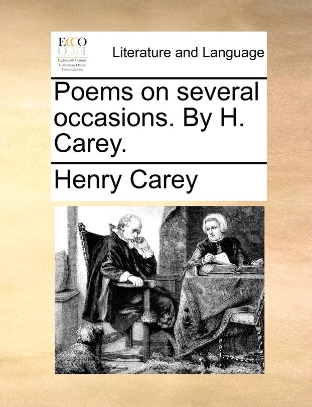 Front cover_Poems On Several Occasions. By H. Carey.