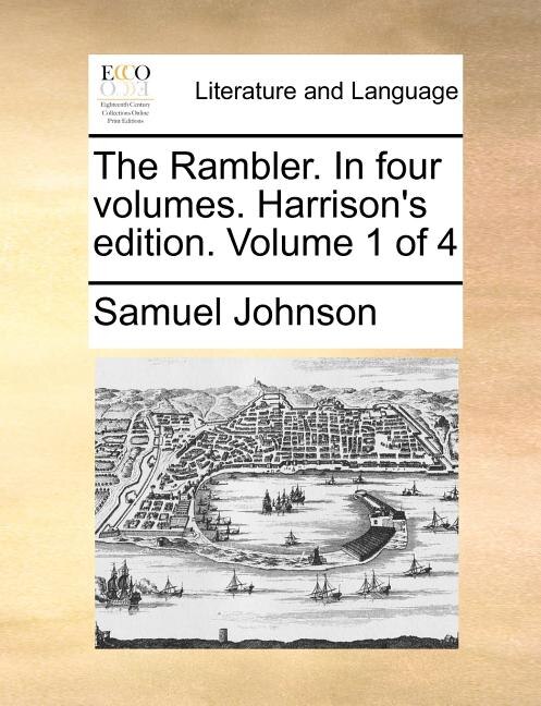 Front cover_The Rambler. In Four Volumes. Harrison's Edition. Volume 1 Of 4