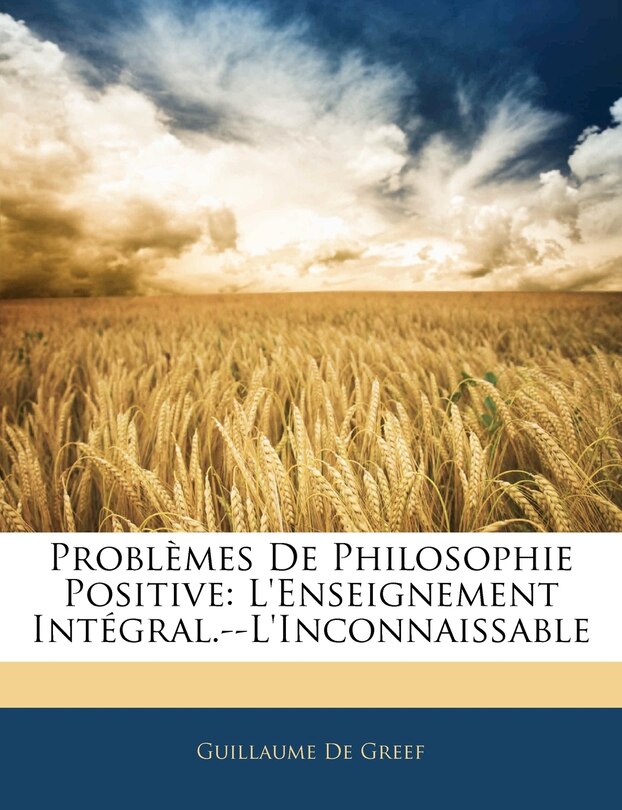 Couverture_Problèmes De Philosophie Positive