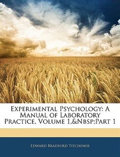 Front cover_Experimental Psychology