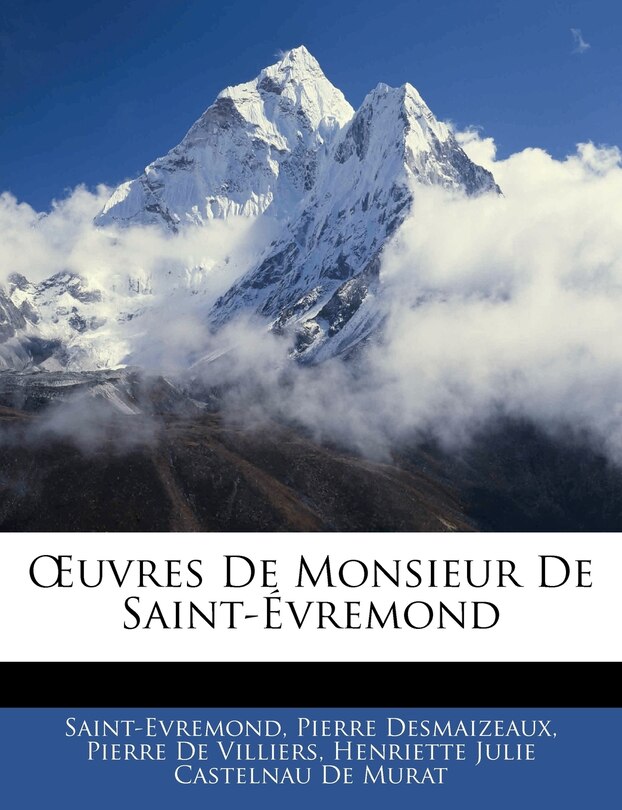 Front cover_Uvres de Monsieur de Saint- Vremond