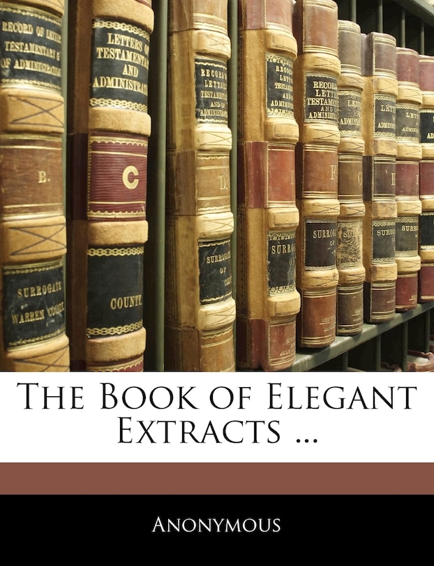 Couverture_The Book of Elegant Extracts