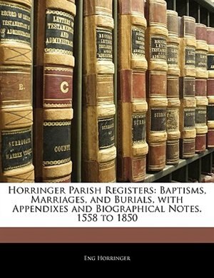 Couverture_Horringer Parish Registers