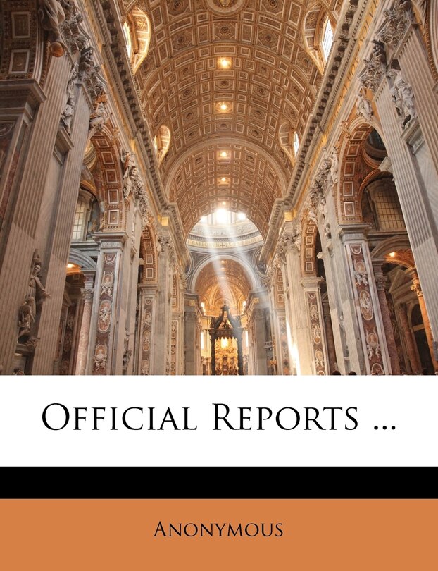 Couverture_Official Reports ...